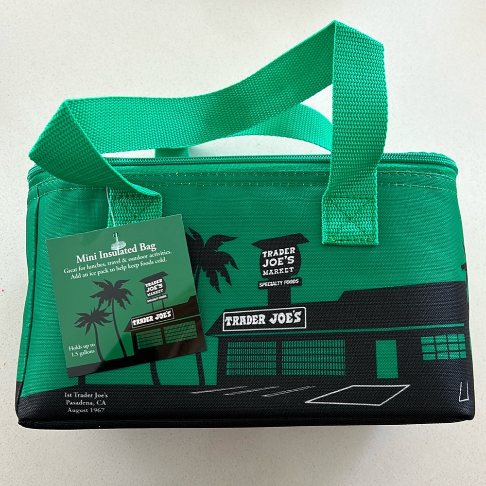 Trader Joe’s mini isolated bag green
